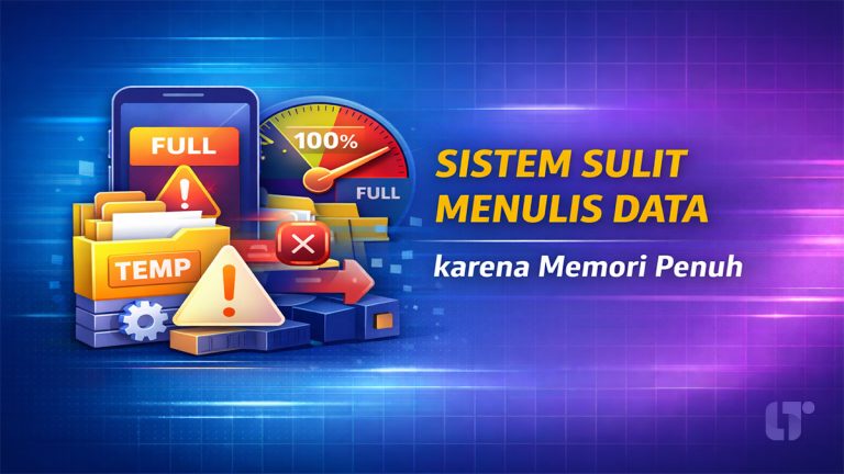Sistem HP kesulitan menulis data karena memori hampir penuh